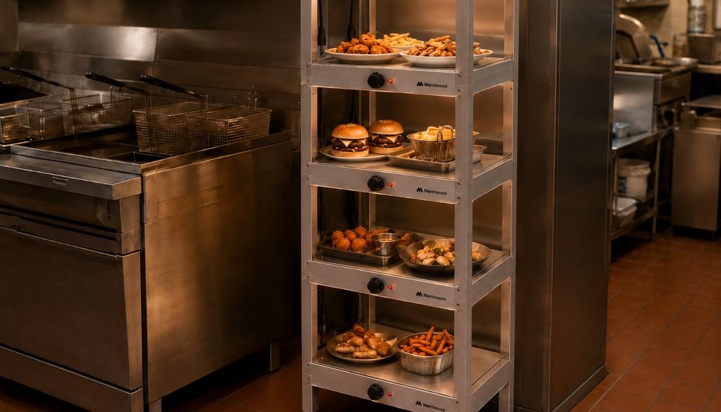 Alimentos mantidos aquecidos até a entrega