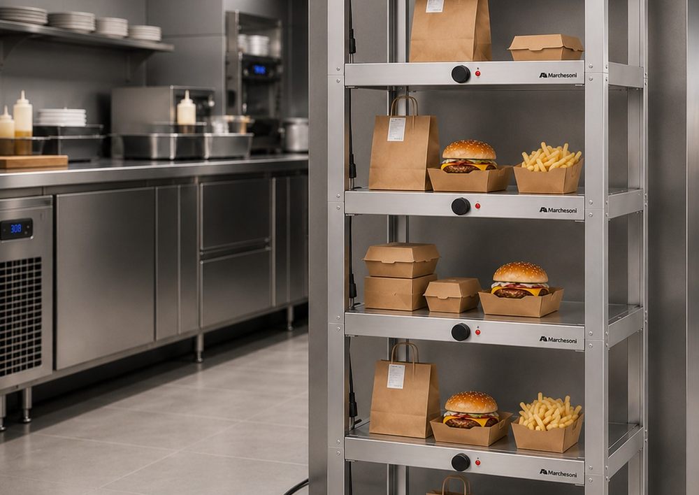 Estante Aquecida em uma operação de delivery