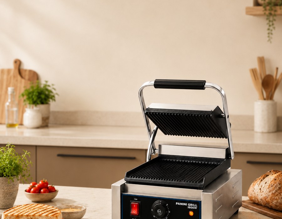 Panini Grill em operação de lanchonete
