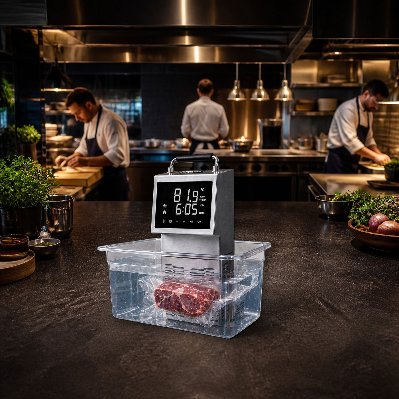 Termocirculador Sous Vide MarcPRO em restaurante