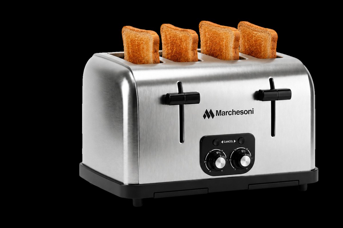 Torradeira Marchesoni preparando quatro fatias simultaneamente