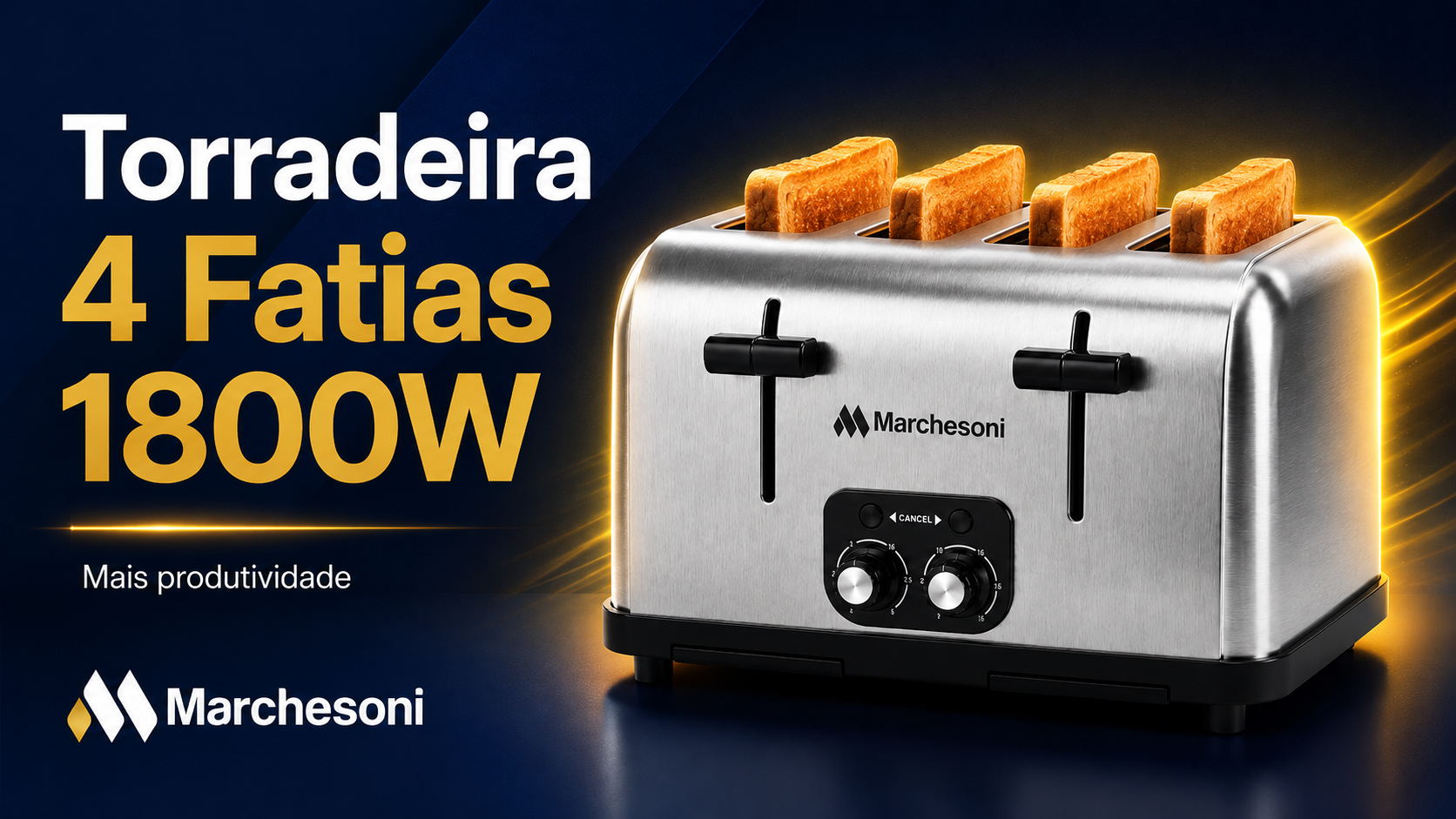 Capa do vídeo da Torradeira 4 Fatias 1800W Marchesoni