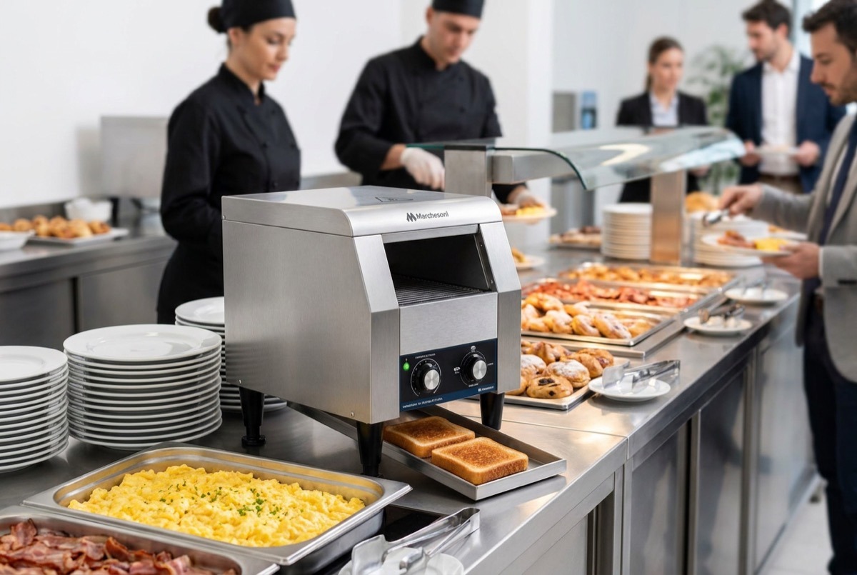 Torradeira em buffet corporativo